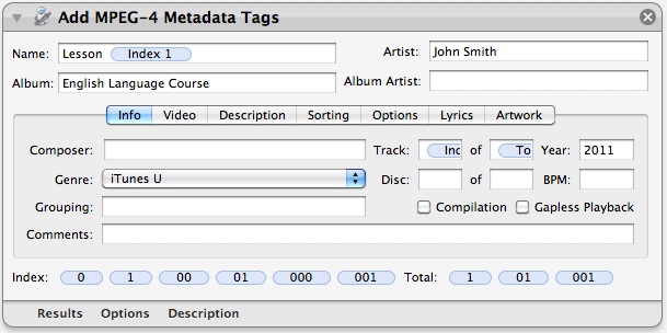 Add MP4 Metadata Tags